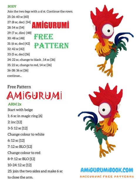 Cute Rooster Hei Hei Amigurumi Free Pattern Artofit