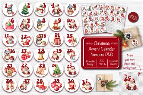 Christmas Advent Numbers Christmas Adven Graphic By Createya Design