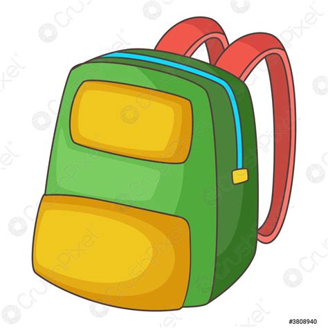 Icono De La Mochila Estilo De Dibujos Animados Vector De Stock Porn