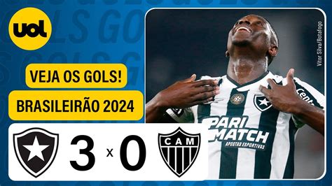 BOTAFOGO 3 X 0 ATLÉTICO MG VEJA OS GOLS DE LUIZ HENRIQUE CUIABANO E