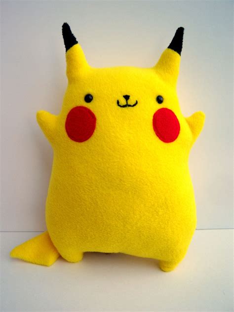 Pokemon Pikachu Fat Cute Design Chubby Stuffed Animal By Plushimi