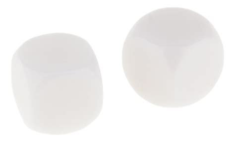 50x Dado Opaco En Blanco 16mm Seis Caras Dices D6 Para Dnd Cuotas Sin