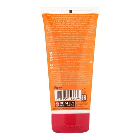 Beauty Formulas Brightening Vitamin C Micro Polishing Facial Scrub