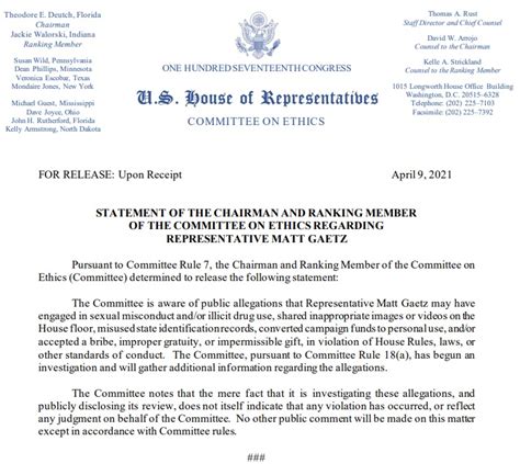 Scott MacFarlane On Twitter ALERT US House Ethics Committee Opens