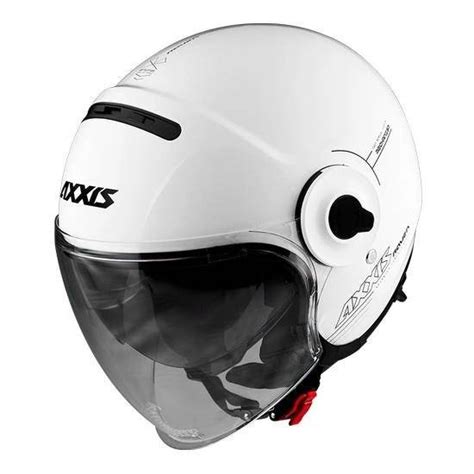 Kask Otwarty Axxis Raven Solid Gloss Pearl White Bia Y Rrmoto Pl