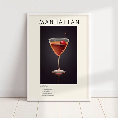 Manhattan Cocktail Etsy