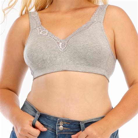 Munlar Plus Size Womens Bras No Wire Push Up Comfortable Stretchy