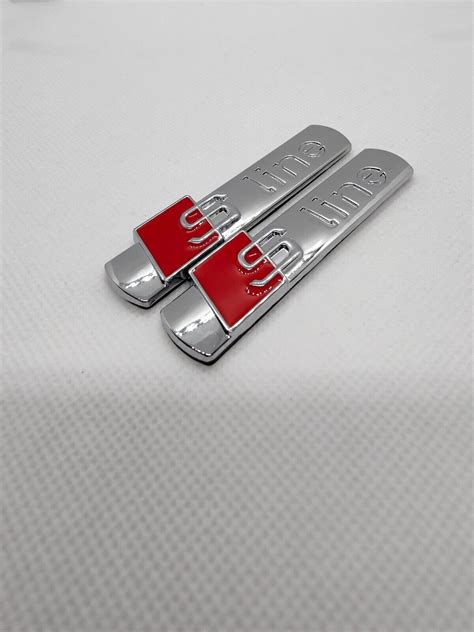 2 Logo S Line Chrome Metal Sline Adhesive Badge Emblem For Etsy