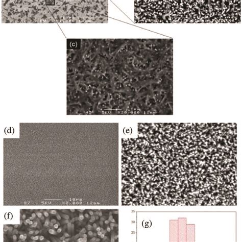 A Typical Fe Sem Micrographs Of Zno Nrs Synthesized At C B Is