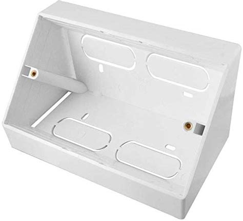 Buy Electrosmart White Double 2 Gang Pattress Electrical Back Box 45