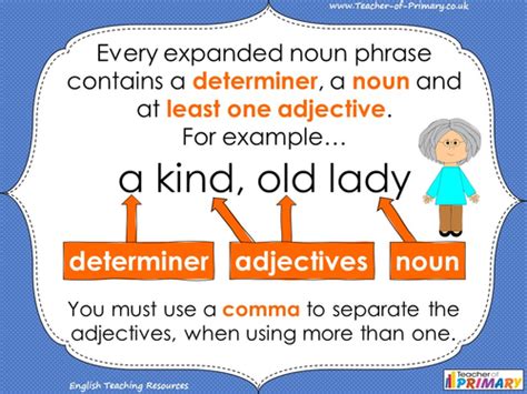 Expanded Noun Phrases Year 4 Teaching Resources