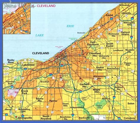 Cleveland Metro Map - ToursMaps.com