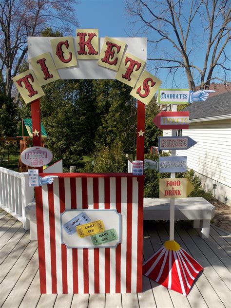 Carnival Ticket Booth and Sign Post! | birthday party ideas | Pinterest ...