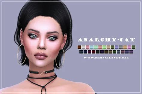 Sims 4 Hairs ~ Anarchy Cat Sintiklia`s 49 Freeze Hair Retextured