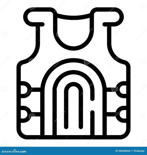 Police Bulletproof Vest Icon Outline Vector Bullet Proof Stock Vector