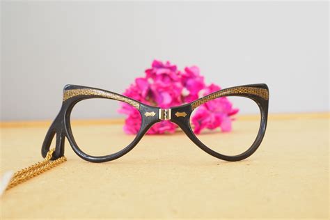 Vintage Eyeglass 1960s Longerette Cateye Glasses New Old Stock Frames Eyeglasses Rockabilly