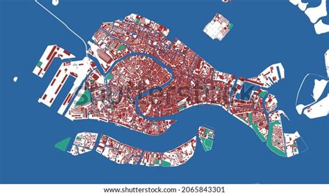 Venice Vector Map Detailed Map Venice Stock Vector Royalty Free 2065843301 Shutterstock