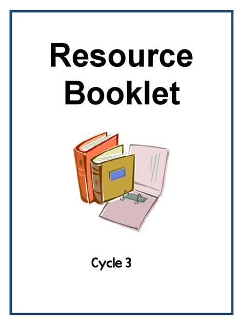 1 Resource Booklet Cycle 3 Pdf English Language Plural