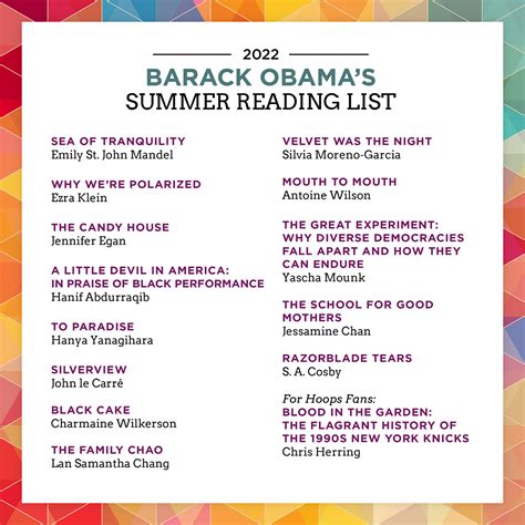 Barack Obamas Summer Reading List 2024 Miran Tammara