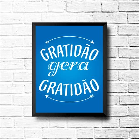 PLACA GRATIDÃO GERA GRATIDÃO Art Print Decorações