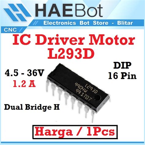 Jual HAEBOT IC L293D Motor Driver DIP Half H Drivers Pengatur Gerak