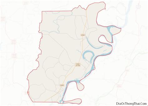 Map Of Tensas Parish Louisiana A C Th Ng Th I