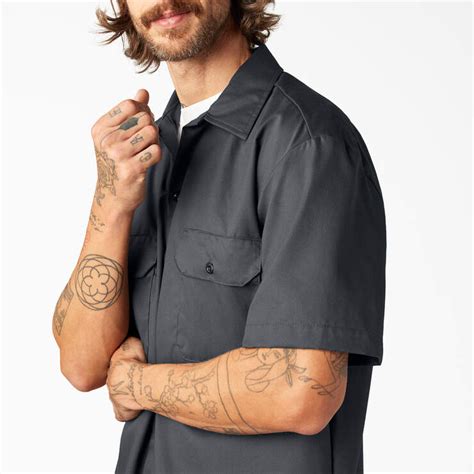 Flex Relaxed Fit Short Sleeve Twill Work Shirt Dickies Dickies Us