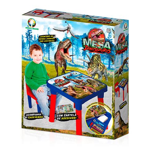 Mesa Infantil Cadeira Dinossauros Monte Líbano Ifcat ToyStore