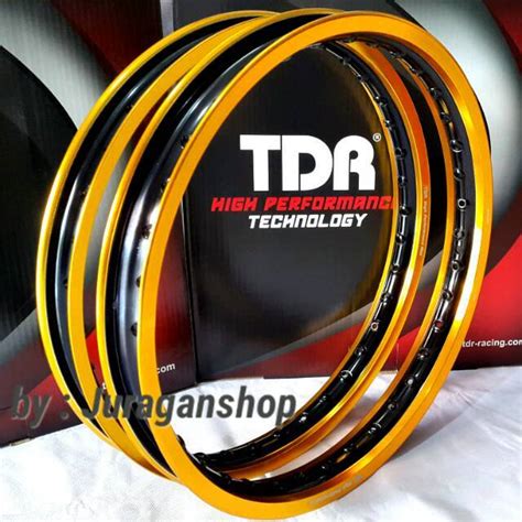 Velg Tdr Tone Wr Set Ring Gold Black Pelek Rim Tdr