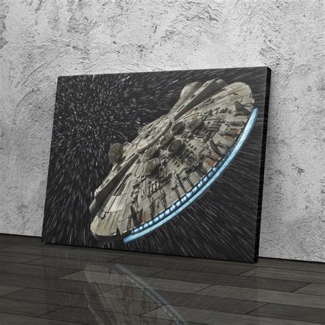 Millennium Falcon Poster Star Wars Canvas Wall Art Home Decor Etsy