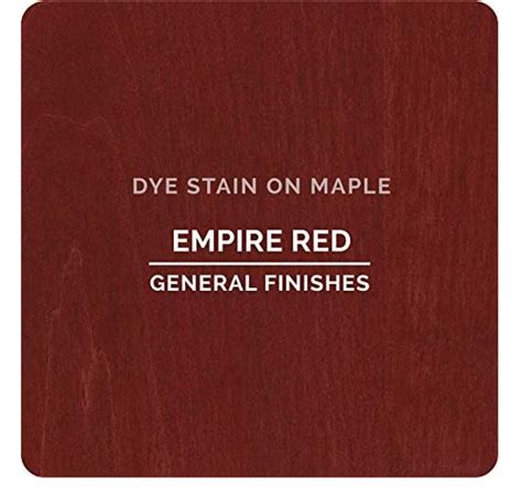 General Finishes Water Based Dye Stain Empire Red Quart