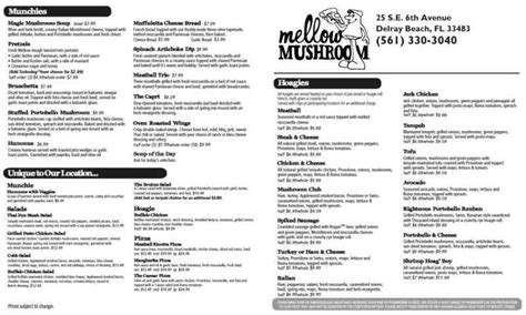 Mellow Mushroom Menu Pdf