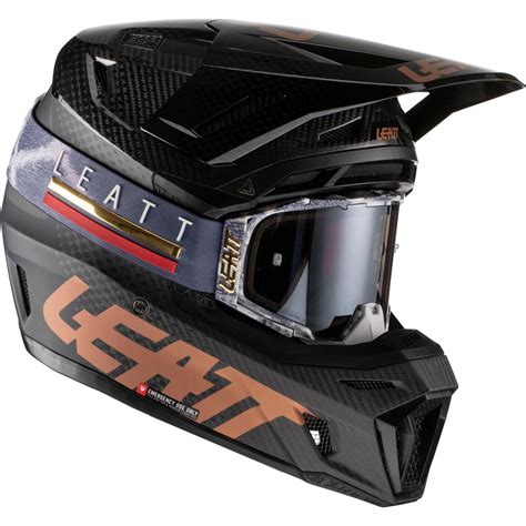 Leatt MX Helmet Kit With Goggles Moto 9 5 Carbon V22 Carbon Maciag