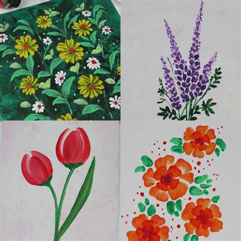 21 Easy Flower Painting Ideas Craftsy Hacks