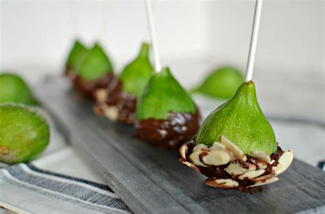 Chocolate Dipped Figs With Almond Slices