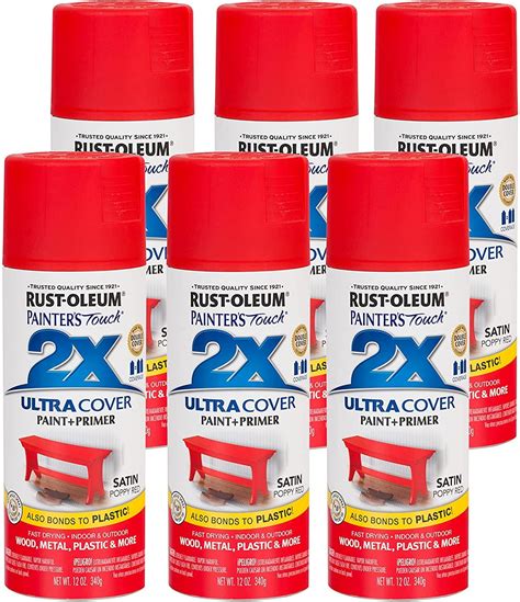 Rust Oleum 277994 6 Pk Painters Touch 2x Ultra Cover 6 Pack Satin