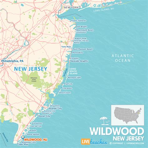 Map Of Wildwood New Jersey Live Beaches