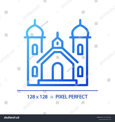 2d Pixel Perfect Blue Gradient Religious Royalty Free Stock Vector 2417302905