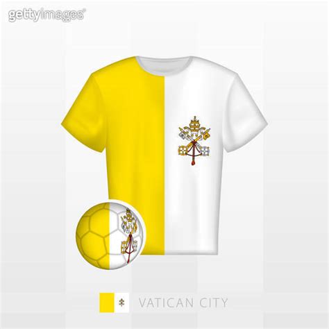 Football Uniform Of National Team Of Vatican City With Football Ball