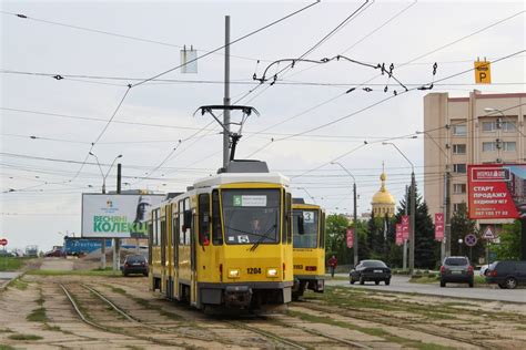 Львов Tatra KT4DM 1204 Фото Городской электротранспорт