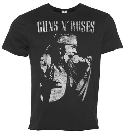 Men S Charcoal Guns N Roses Axl Rose T Shirt From Amplified