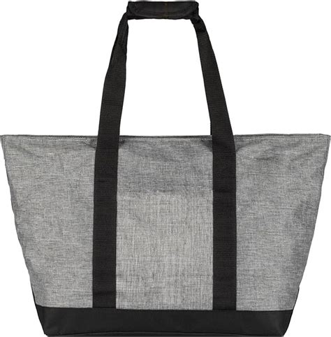 Charcoal Crosshatch Zip Top Organizing Utility Tote Thirty One Gifts