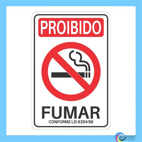 Placa Sinalização Não Fume Neste Local Proibido Fumar 15x20cm Shopee