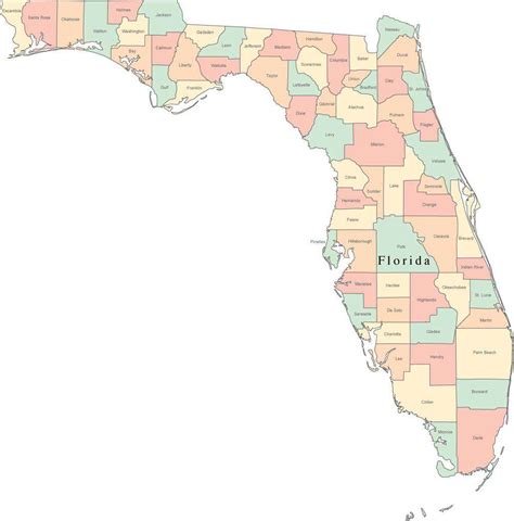 Map Of Florida Showing Counties - Florida Gulf Map