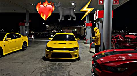 Hellcats Owners Mobbing On The Street Night Time ️‍🔥🐈‍⬛⚡️ I Drift The