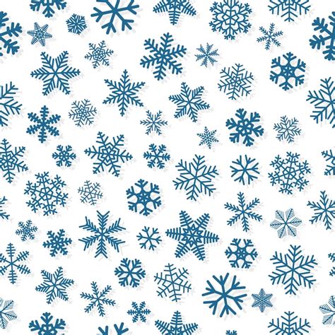 Navidad De Patrones Sin Fisuras De Copos De Nieve Azul Sobre Fondo