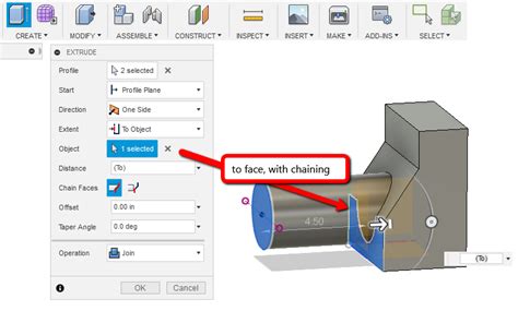 Error Tool Body Creation Failed When Extruding To Object In Fusion 360