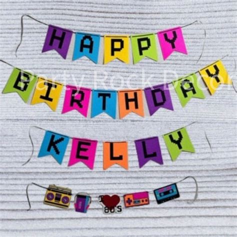 80s Birthday Banner - Etsy