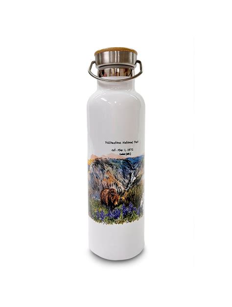 Yellowstone National Park Lodges Yellowstone Watercolor Waterbottle ...