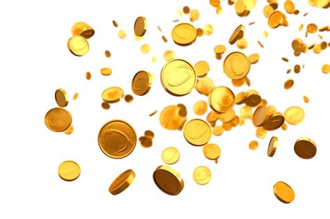 Premium Ai Image Gold Coins Falling From The Sky